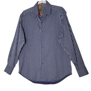 Robert Graham Shirt Men Medium Plaid Colorful Long‎ Sleeve Bottom Up  Formal
